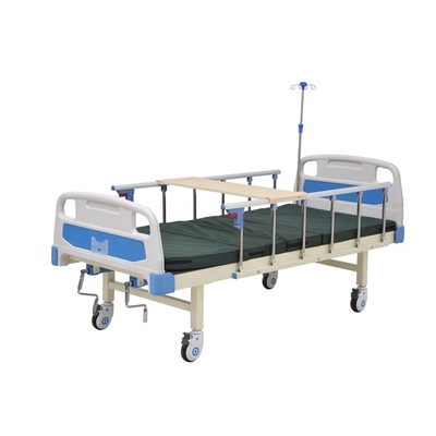 Cheap Metal Folding Two Function Two Position Crank 2 Manual Inpatient Medical Bed With Mattress